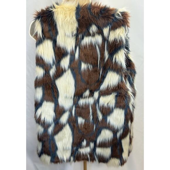 TCEC Faux Fur Vest – Multicolor Animal Print – Size M - Picture 5 of 8